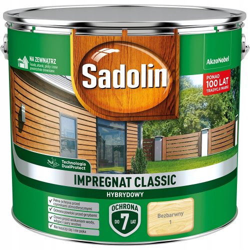 A festékek és lakkok - Sadolin 5327511 faimpregnáló, színtelen, 9 l