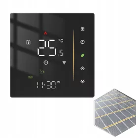   ZIGBEE TUYA Smart termosztát Elektromos padlófűtés fekete