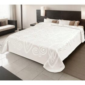   Takaro - Belpla poliészter takaró 160 cm x 220 cm fehér, krémszínű