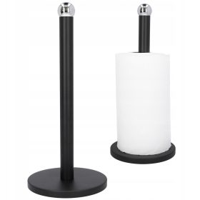   Papírtörlő tartó - Fekete konyhai papírtörlő tartó, acél
