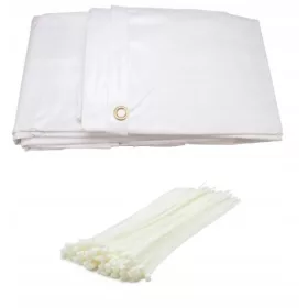 Állványponyva FEHÉR 2,6x10 fűzőlyuk 150g/m2