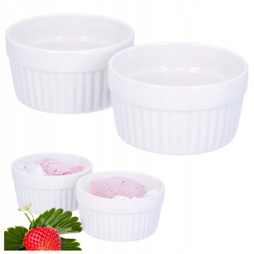 Hőálló edények - Kerek hőálló edény Cadro Ramekins 2 x 200ml sütéshez Cadro 0,2 l