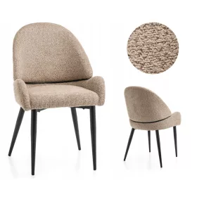   A Szenil Boukle bézs glamour kárpitozott széke a bergamó szalonhoz