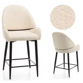   Kárpitozott Hocker Szenille Boucle Light Bergamo Glamour Glamour