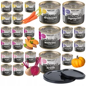    Nedves kutyaeledel, konzervdobozok, különféle ízek, 210g MIX SZETT