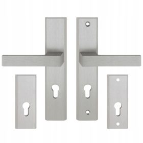   Metal-Bud külső fogantyú, hosszú, lap lyukkal a betéthez + Metal-Bud külső fogantyú, szögletes lemez, lemez lyukkal betéthez