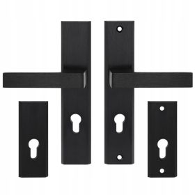   Metal-Bud hosszú külső fogantyú, lap lyukkal a betéthez + Metal-Bud külső fogantyú hosszú, szögletes lemez, lemez lyukkal a betéthez