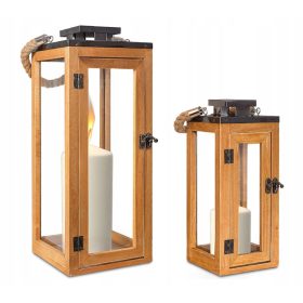 Lámpások - North Garden lámpa, fa, 29 cm