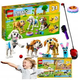    LEGO CREATOR CUTE DOGS 3AZ 1-BEN KUTYÁK KUTYAKOBB KÉSZLET GYEREKEKNEK 3 AZ 1-BEN 7+
