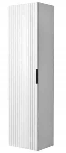  Fehér fürdőszobai oszlop 136 cm magas, lakkozott, barázdált előlapok