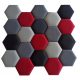 HEXAGON PANEL KÉSZLET kárpitozott panelek HONEYCOMB HEXAGON 20 db