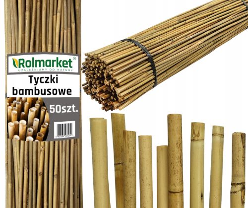 Növényi támasztó - Rolmarket bambusz rúd 180 cm x 14 mm 50 db.
