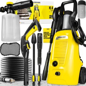   Kärcher magasnyomású mosó 130 bar 1800 W + HABOS MOSÓ A KARCHER K2-K7 700 ml-es HABOSÓ BEÁLLÍTÁSSAL