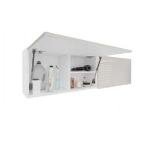    Fehér fürdőszobai szekrény 160 x 40 (2 x 80) fürdőszobai fali szekrények fényes