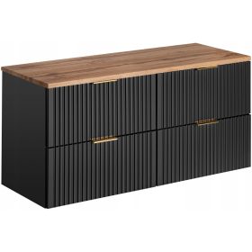    2 db ADEL BLACK 120 cm-es mosdószekrény készlet WOTAN 89-120 munkalappal