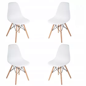 4x szék fehér szalon iroda étkező konyha