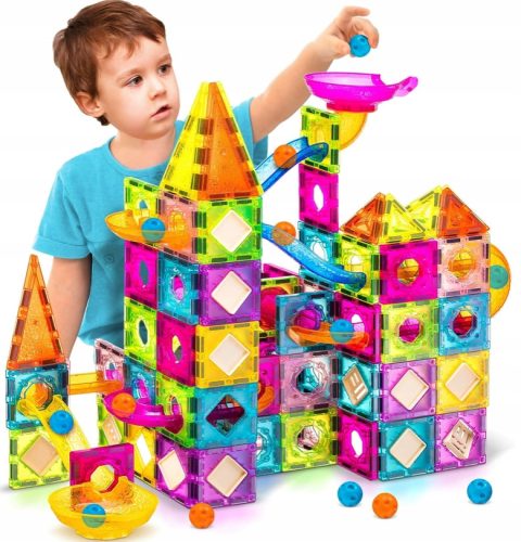  XPART mágneses blokkok MÁGNESES BLOKKOK GYERMEKEKNEK 3D OKTATÁS 98 db.