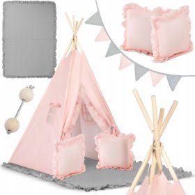    TIPI sátor gyerekeknek TEEPEE Garland Pillows NAGY STABILIZÁTORSŐTÉNY