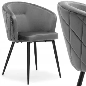   Kárpitozott székhold grafit padlás bársony steppelt konyha étkező