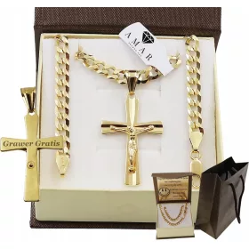    ARANY TELJES FÉRFI PÁNCLÁNC KERESZT PR-vel. 925 585 INGYENES VÉSZ