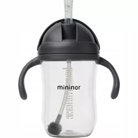    Tritan kiömlésmentes palack szívószállal 330 ml Mininor