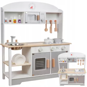    MODERN FA KONYHA GYERMEKEKNEK, masszív és nagy + konyhai eszközök