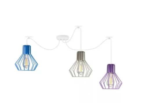 PÓK FÜGGŐ MENNYEZETI LÁMPA BELL 3 SZÍNŰ - SZÍNES LÁMPABÚRÁK