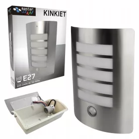   Masterled kerti fali lámpa, szürke és ezüst árnyalatokkal, E27 60 W