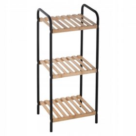 Bambusz fürdőszobai polc, szekrény 3 polccal