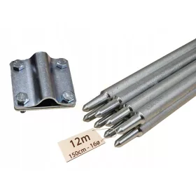   FÖLDELÉS FÖLDELÉS ÖSSZEHAJTHATÓ VILLÁMVÉDŐ KÉSZLET HORGANIZÁLT PV 6x1,5M 9M