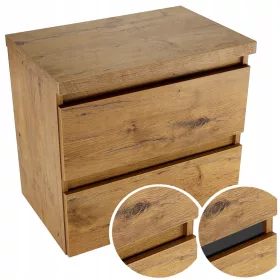    Fürdőszoba garnitúra: szekrény munkalappal a mosdókagylóhoz, függeszthető, tölgy 60