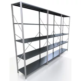 Fém raktári polc 200 x 275 x 40 cm