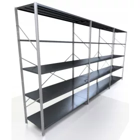 Fém raktári polc 200 x 380 x 50 cm