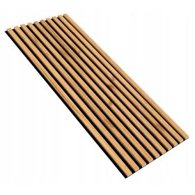   Lamellák deszkán 275x46 dekoratív fali panel tölgy kézműves arany
