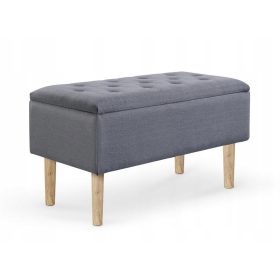    Kárpitozott pad tárolóval Halmar 80 x 44 x 40 cm szürke árnyalatok