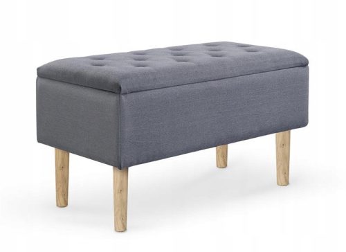  Kárpitozott pad tárolóval Halmar 80 x 44 x 40 cm szürke árnyalatok