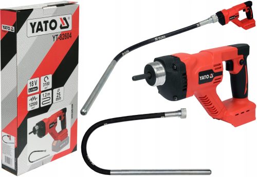 YATO BETON VIBRÁTOR REZGŐ PÁPA + 18V AKKUMULÁTOR HAJTÁSI TEST