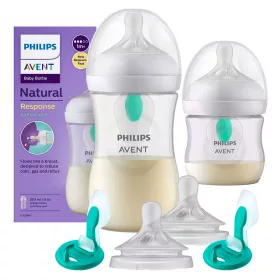    Avent RESPONSE flakon 260+125ml natúr betéttel, kezdőkészlettel