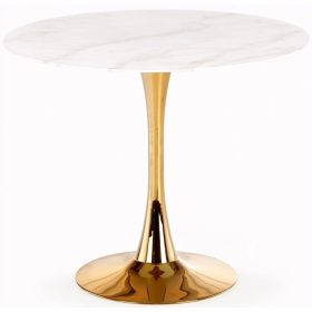    Halmar Casemiro kerek asztal, állítható magasságú, 90 x 90 x 75 cm, fehér