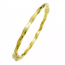    Női arany karkötő, merev, göndör, pr. 585. Ingyenes gravírozás