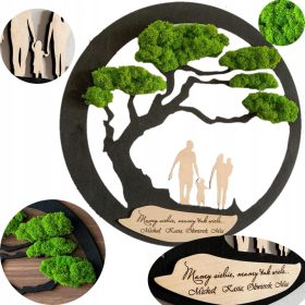   Falfestészet - ÉLET KÉPFA CSALÁD MOHA KARÁCSONY BONSAI KARÁCSONY