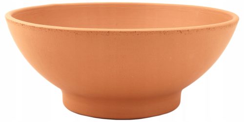  Degrea virágcserép 25,9 cm x 25,9 x 10,5 cm átmérője 26 cm natúr kerámia, terrakotta