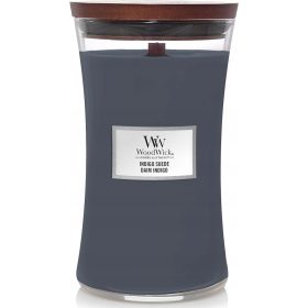   Gyertya - Hagyományos szója gyertya INDIGO SUEDE Woodwick 1 db.