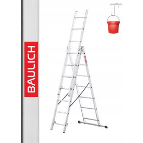 Drabest létra 4,23 m alumínium 3 x 7 150 kg-ig