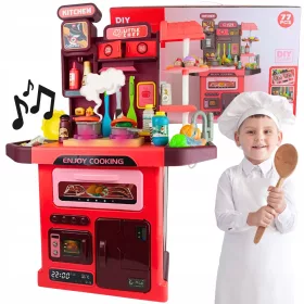    Konyha lányoknak Fazekak, evőeszközök + élelmiszer-kiegészítők 77 elem