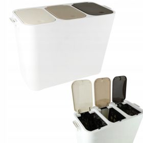   Szemetes szelektált hulladékgyűjtéshez - Prymus AGD műanyag szemetes, 27l, fehér