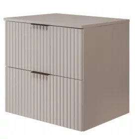    Rodan Cashmere fürdőszobai szekrény mosdóhoz 60 lakkozott, hornyolt előlapokkal