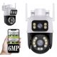 KÜLTÉRI KAMERA két objektív FORGATÓ IP DUAL ULTRA 6Mpix WIFI 4xZOOM IR
