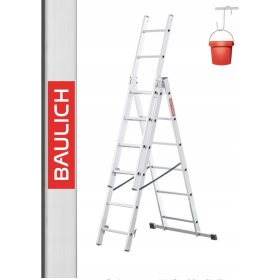 Baulich létra 3,98 m alumínium 3 x 6 150 kg-ig