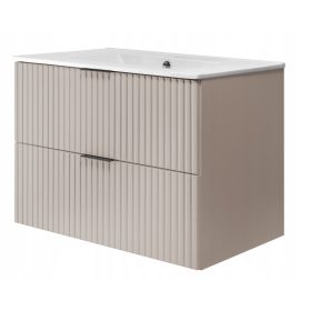    Kasmír fürdőszobabútor szett 80 mosdó Divatos barázdált Mdf előlapok